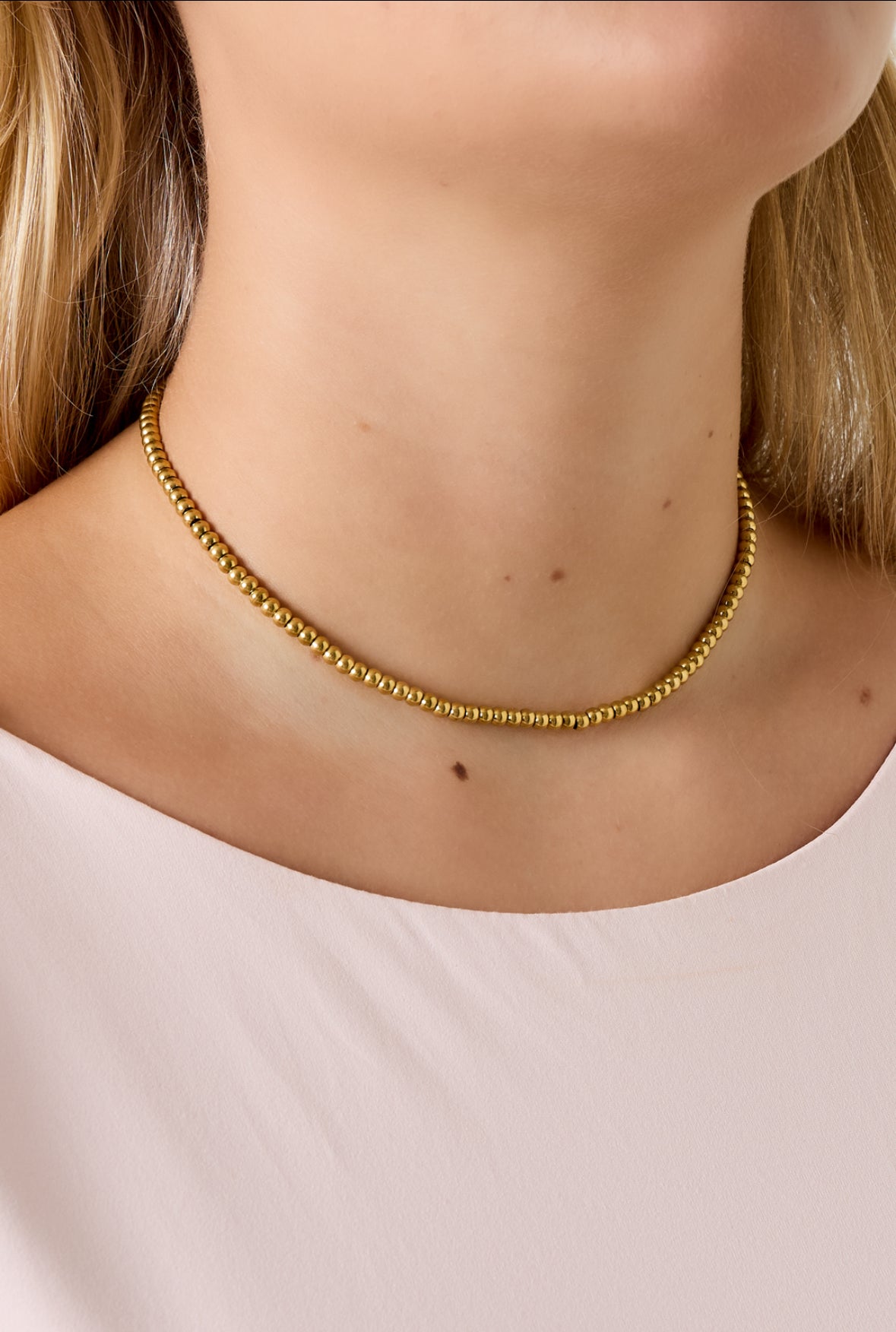 Ketting van massieve kralen - 4mm