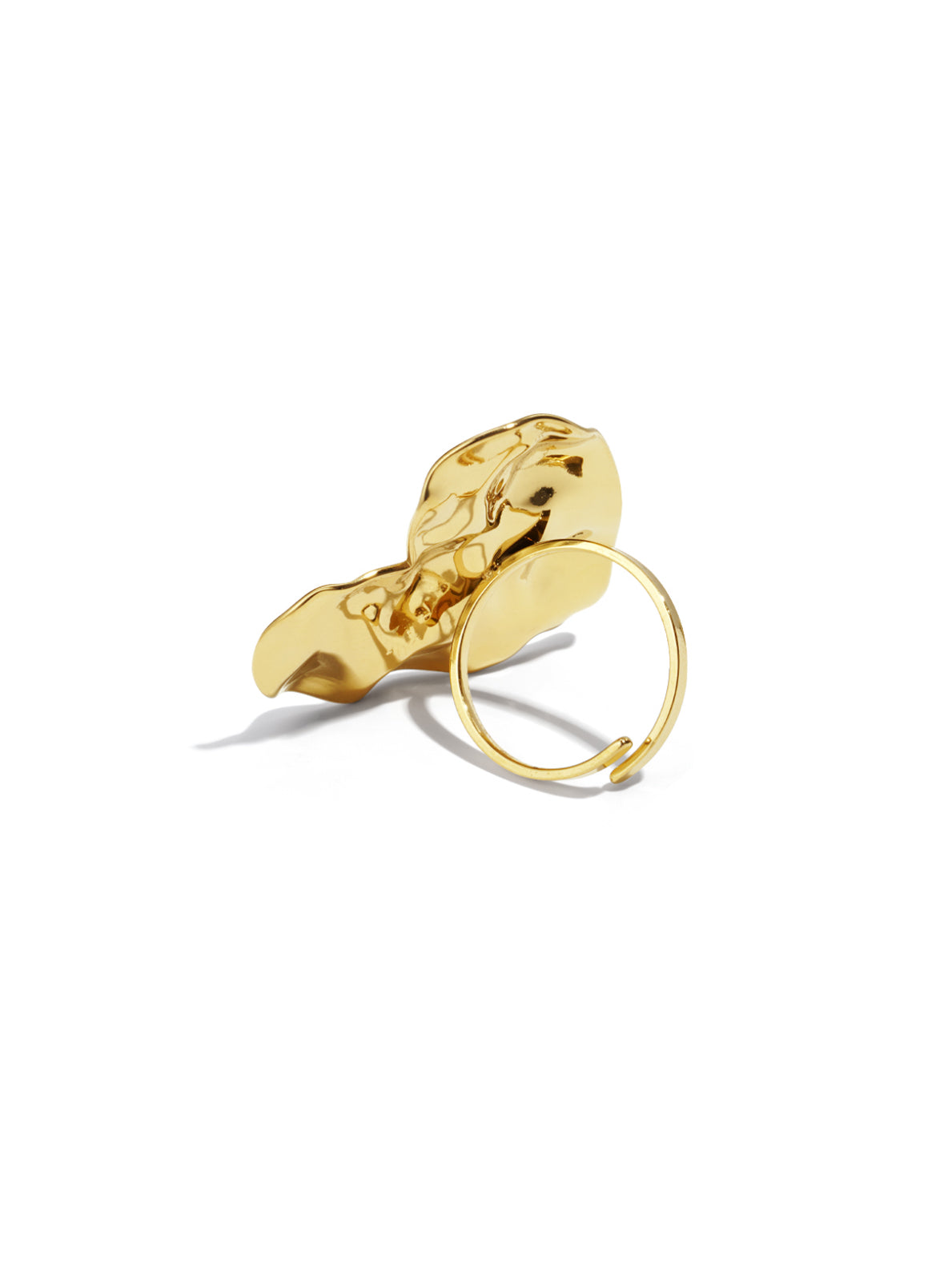 Grote hartvormige statement textuur ring