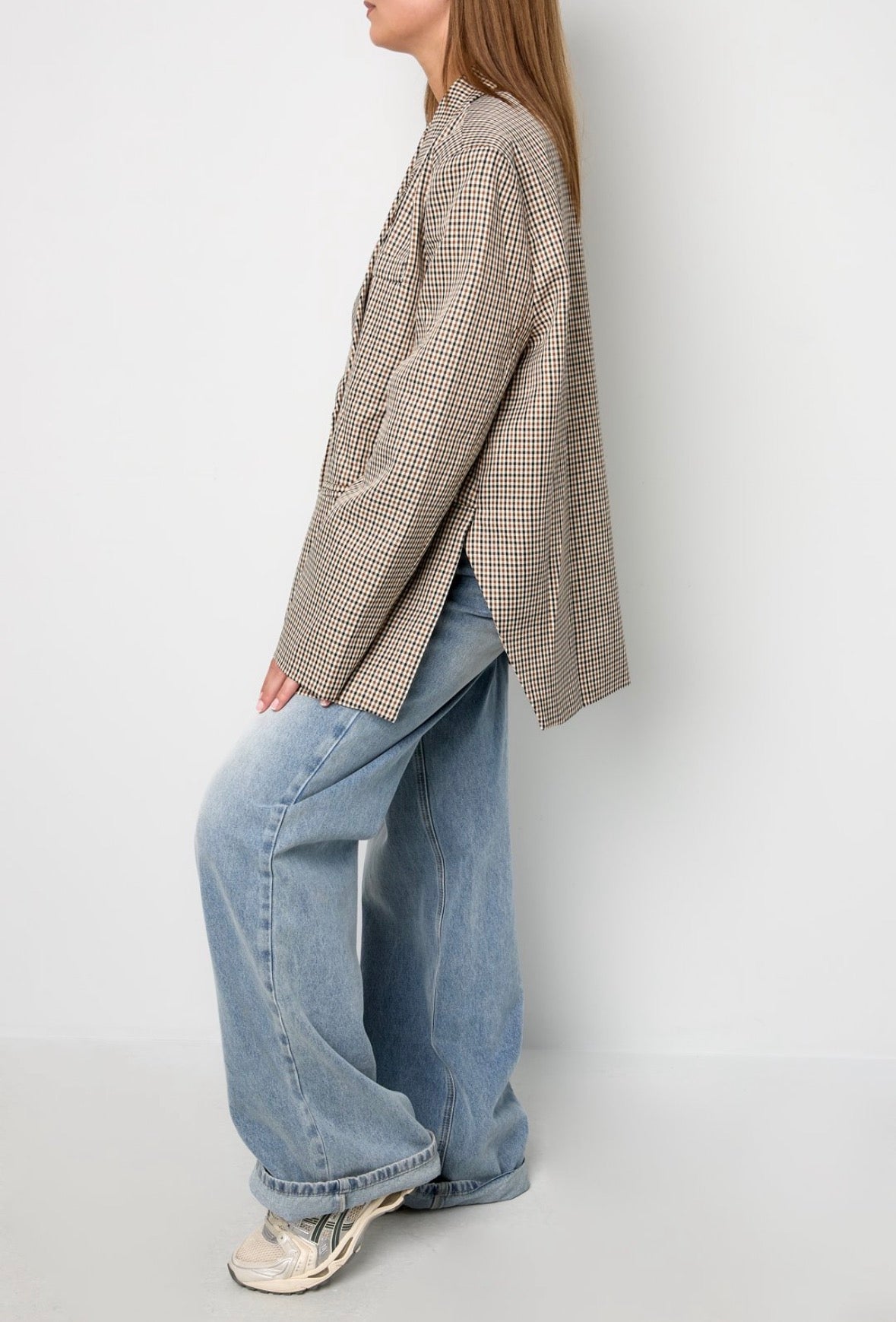 Geruite blazer oversized
