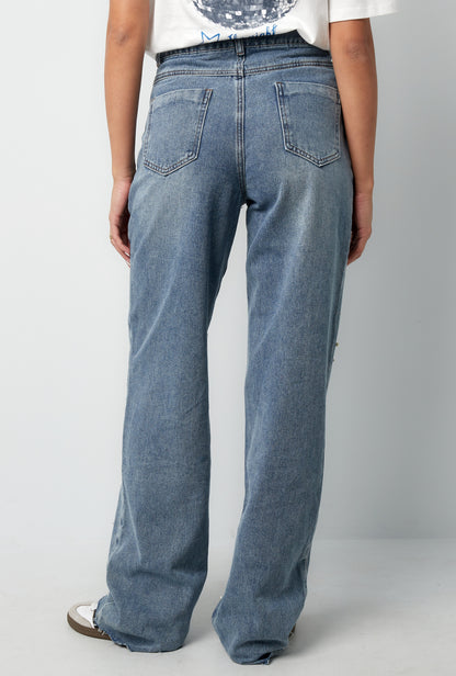 Denim jeans pearl adorement
