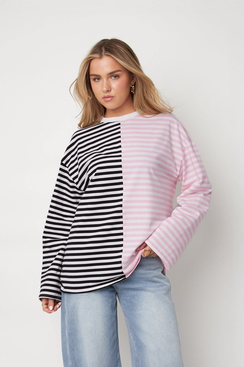 Gestreept shirt met lange mouwen