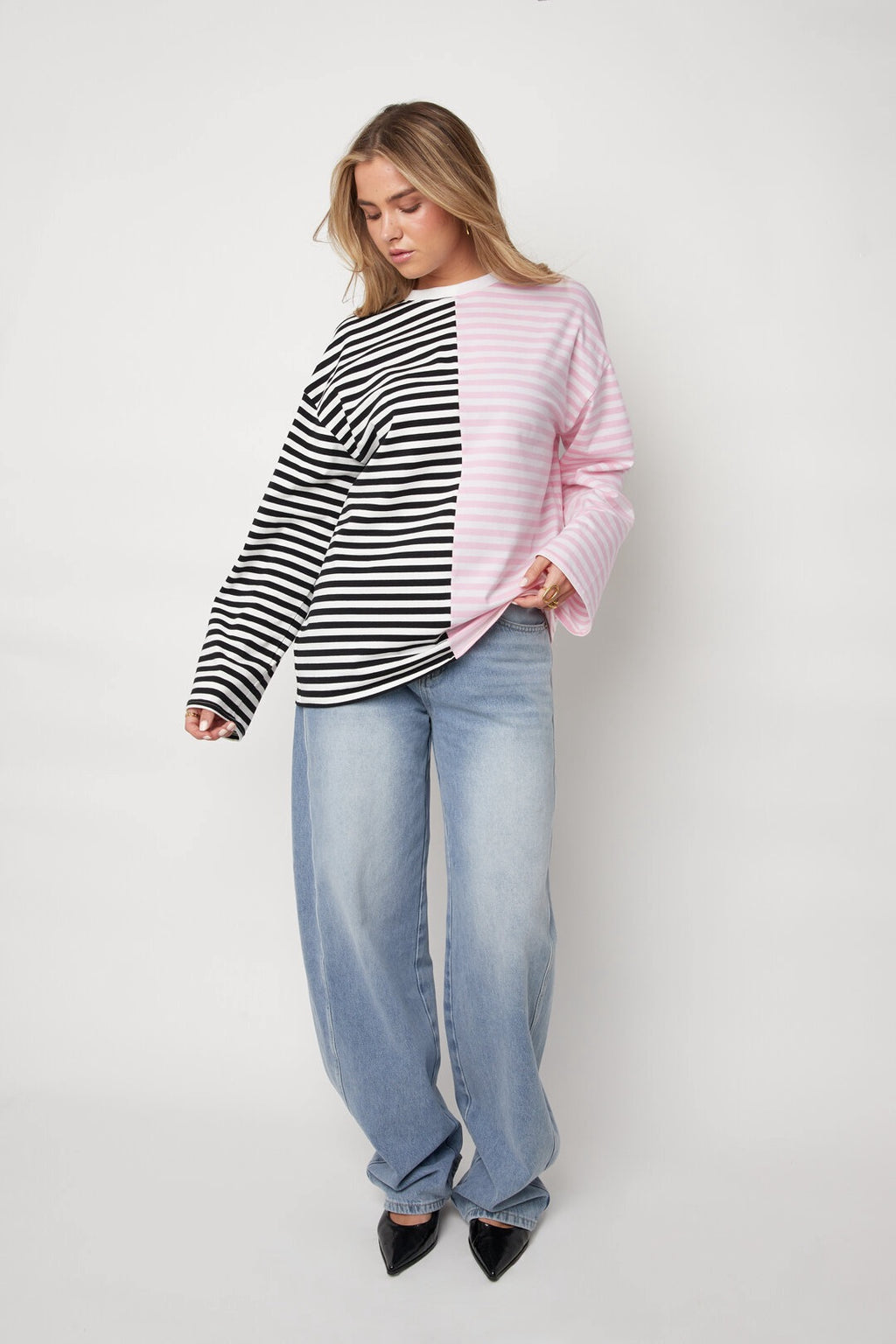 Gestreept shirt met lange mouwen