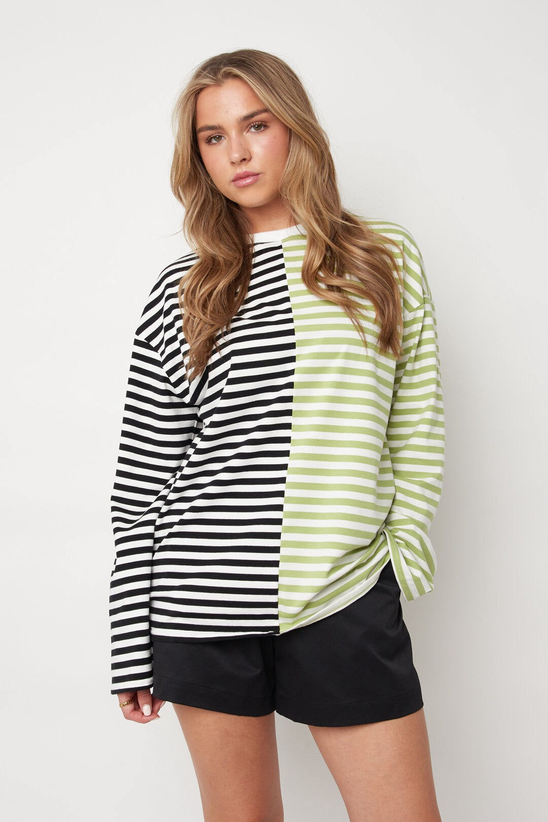 Gestreept shirt met lange mouwen