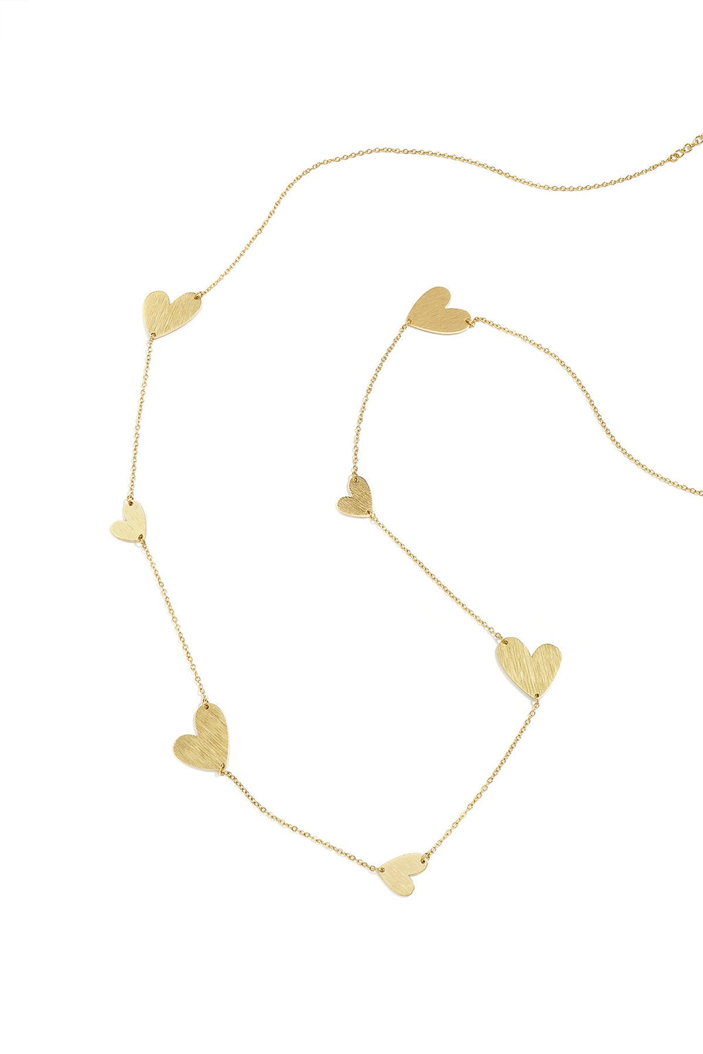 Lange ketting met hartjes