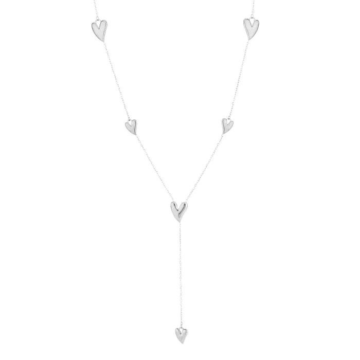 Y ketting met hartjes