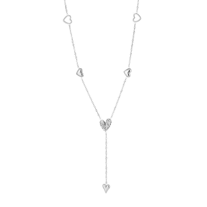 Y ketting met hartjes