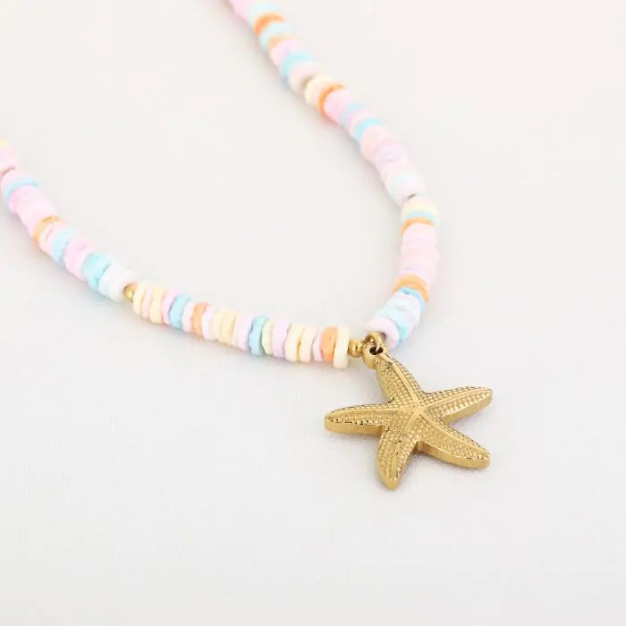 Steentjes ketting met zeester