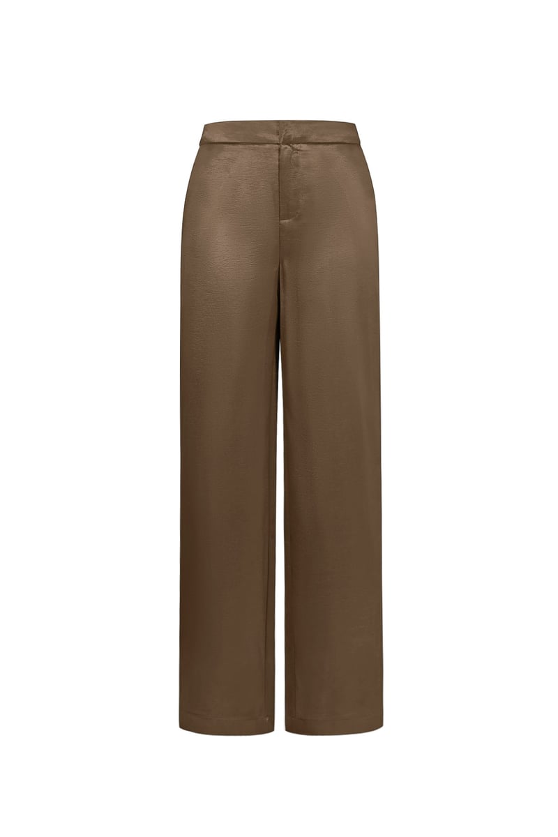 Zijden look broek