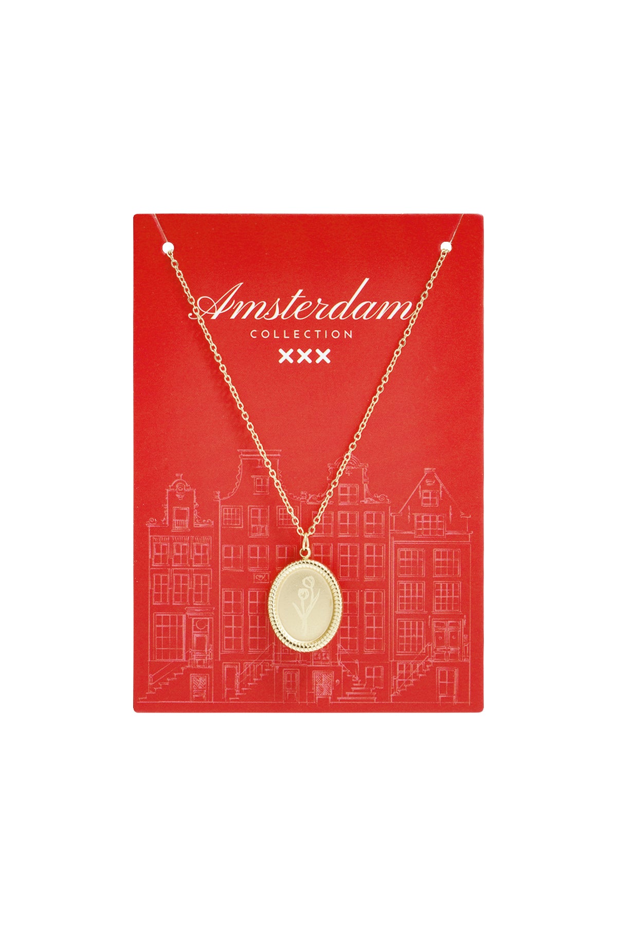 Tulpbloesem roestvrijstalen ketting