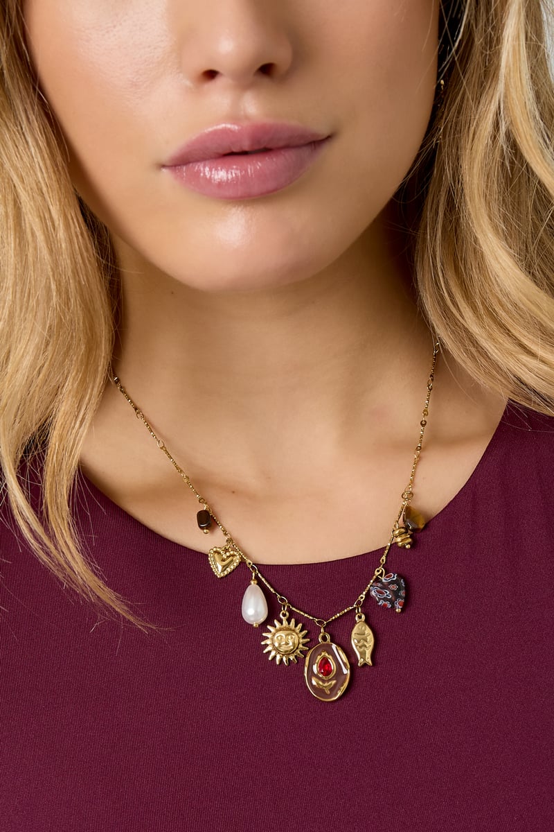 Roestvrijstalen hangerkettingen Bloemen Casual Dagelijks Luxe Serie Damessieraden