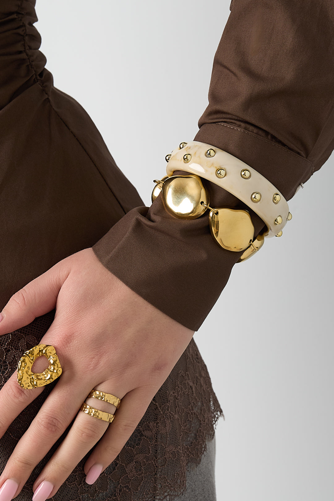 Ketting met rustieke asymmetrische kralen