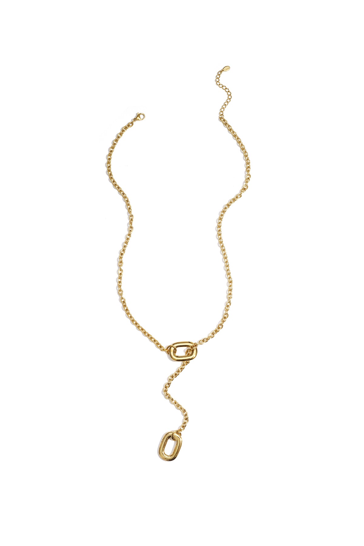 Y vormige ketting met ovale uiteinden