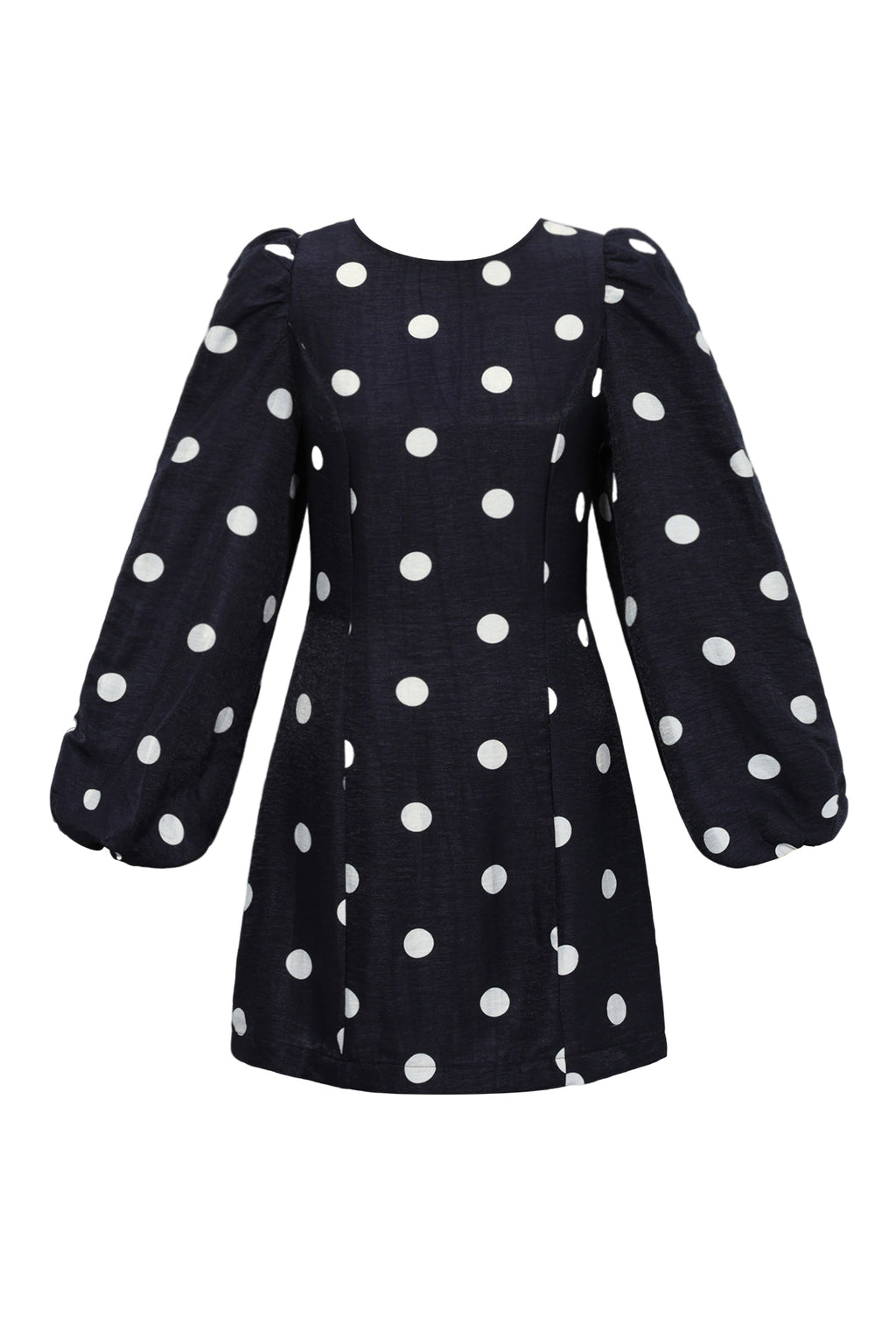 Geweven Polyestervezel Vrouwen Mini Jurk Elegant Polkadots