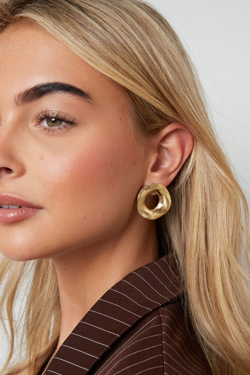 Oorbellen met ronde vorm, casual, dagelijks, eenvoudig, serie, damessieraden