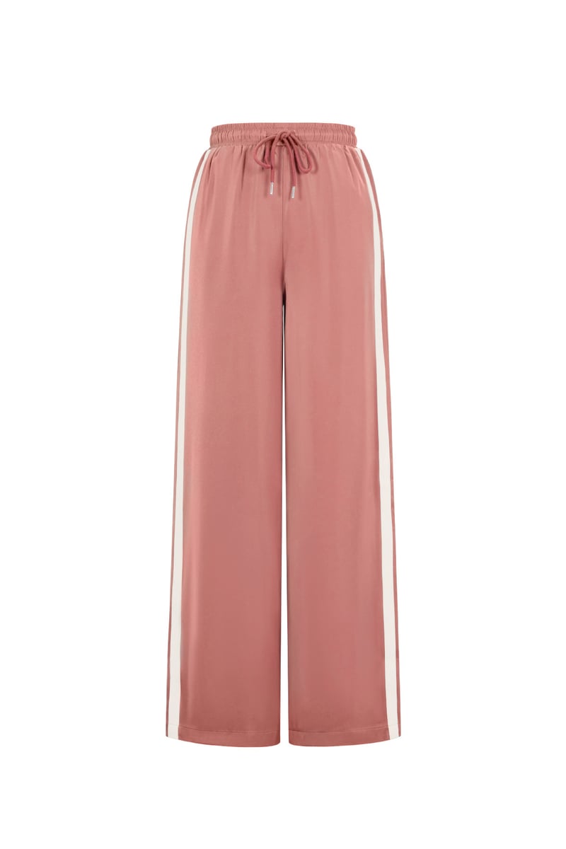 Satijnen broek met strepen