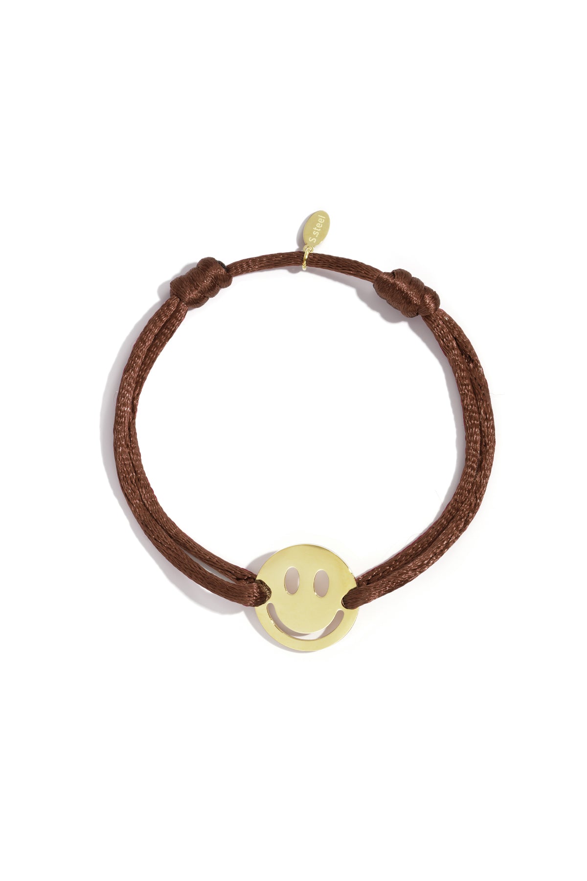 Satijnen armband met smiley