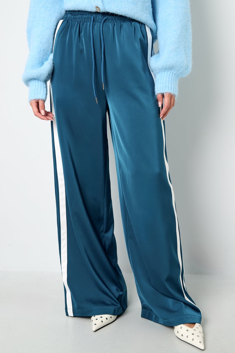 Satijnen broek met strepen