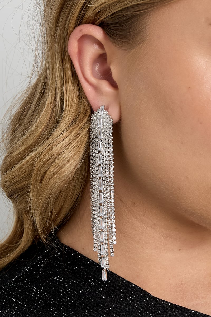 Koperen oorbellen met hanger, geometrisch, elegant, kerst, luxe serie, damessieraden