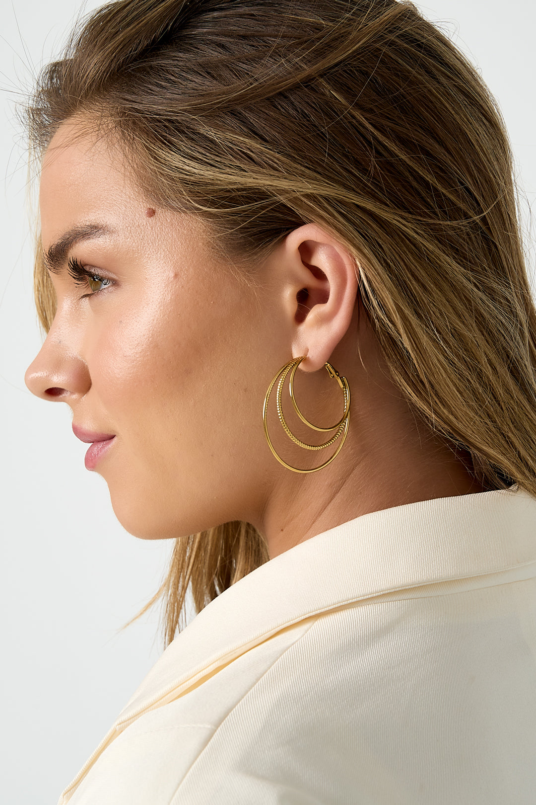 Gelaagde egale creolen