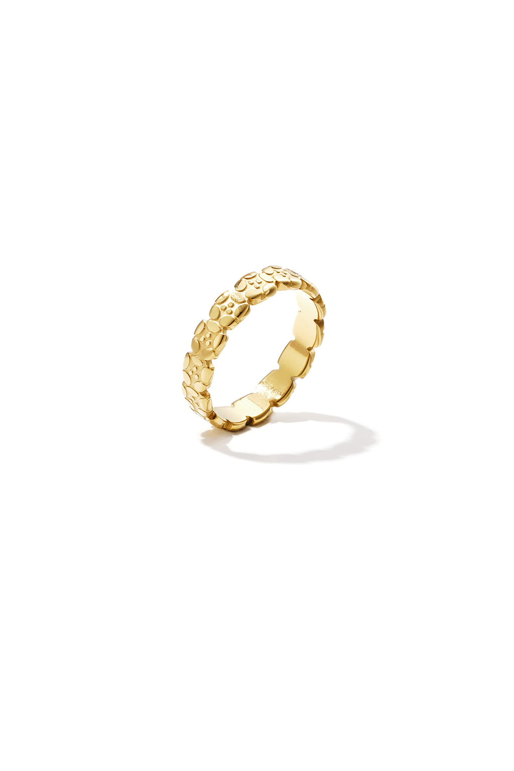 Minimalistische ringen van roestvrij staal met bloemmotief, eenvoudige en alledaagse serie voor dames.