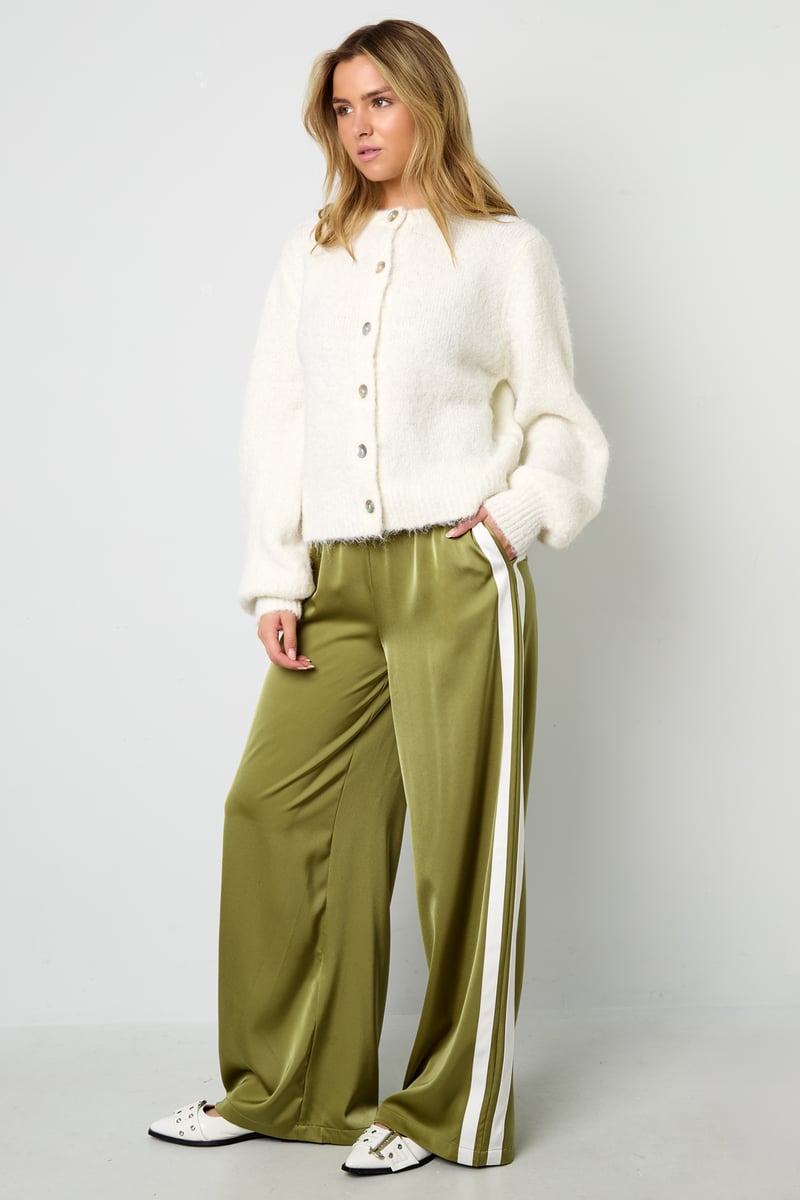 Satijnen broek met strepen